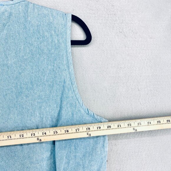 Vintage Cottagecore Vest Womens M Patchwork Denim Boho Costal Cowgirl Grandma - Picture 10 of 12